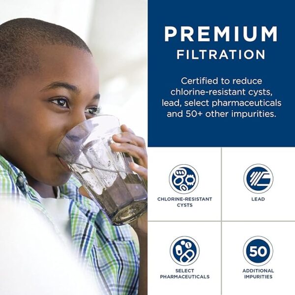 GE XWFE Refrigerator Water Filter | Certified to Reduce Lead, Sulfur, and 50+ Other Impurities | Replace Every 6 Months for Best Results | Pack of 1 - Image 3