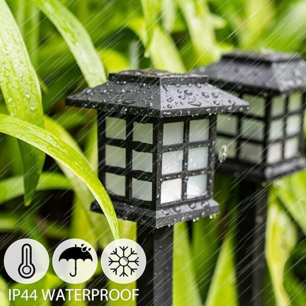 GIGALUMI Solar Outdoor Lights,12 Pack LED Solar Lights Outdoor Waterproof, Solar Walkway Lights Maintain 10 Hours of Lighting for Your Garden, Landscape, Path, Yard, Patio, Driveway - Image 3