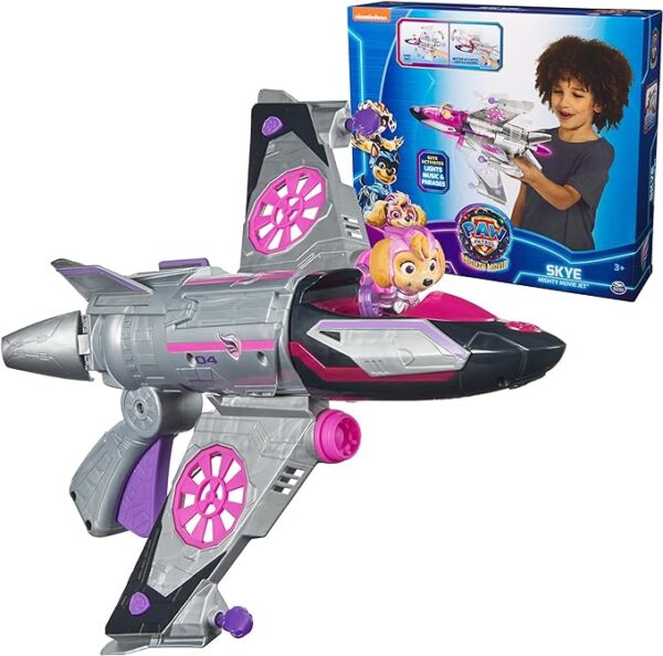 Paw Patrol: The Mighty Movie, Transforming Rescue Jet with Skye Mighty Pups Action Figure