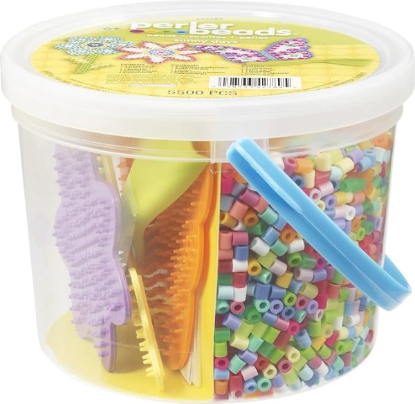 Perler Sunny Days Bright Color Fuse Bead Bucket, 5500 pcs - Image 2