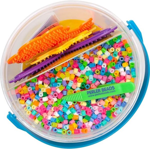 Perler Sunny Days Bright Color Fuse Bead Bucket, 5500 pcs - Image 4