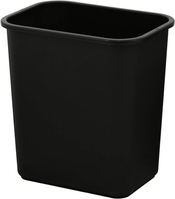 United Solutions 7 Gallon / 28 Quart Space Saving Trash Wastebasket, Fits Under Desk and Small, Narrow Spaces in Commercial, Kitchen, Home Office, and Dorm, Easy to Clean, Pack of 12, Black - Image 2