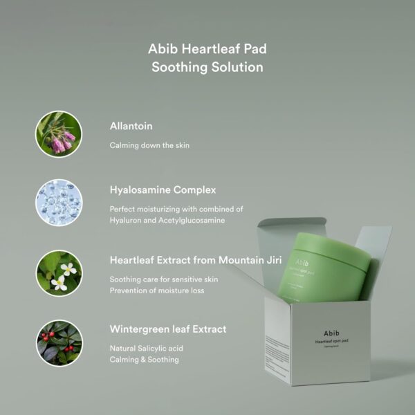 Abib Heartleaf Spot Pad Calming Touch 80 Pads I Toner Pad for Face, Refreshing Hydrating, Redness Relief - Image 2