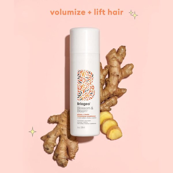 Briogeo Blossom & Bloom Ginseng + Biotin Volumizing Conditioner, Vegan, Phalate & Paraben Free, 8 oz - Image 4