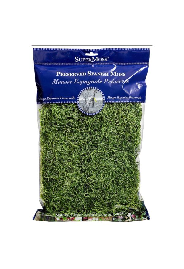 Super Moss 26912 Spanish Moss Preserved, Grass, 8oz (200 Cubic inch) (2)