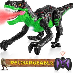 Remote Control Dinosaur Gift Toy for Boys Kids 3 4 5 6 7 Years, Electric Walking Dinosaur Figure for Boys Girls 6-12, Rechargeable RC Dinosaur Robot with Simulation Fire Breathing Birthday Gift