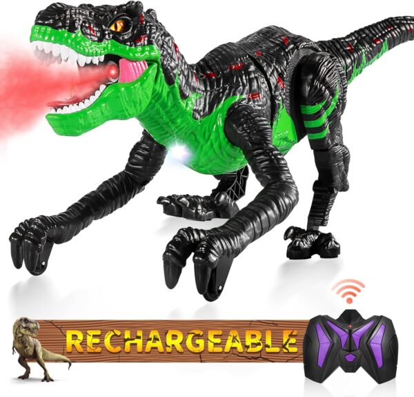 Remote Control Dinosaur Gift Toy for Boys Kids 3 4 5 6 7 Years, Electric Walking Dinosaur Figure for Boys Girls 6-12, Rechargeable RC Dinosaur Robot with Simulation Fire Breathing Birthday Gift