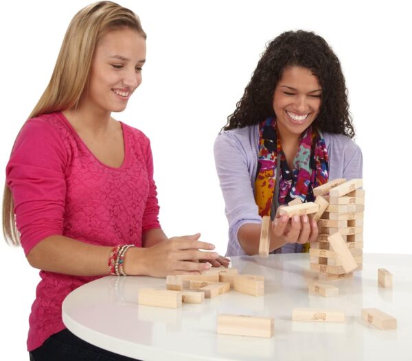 Hasbro Gaming Jenga Classic Game with Genuine Hardwood Blocks, Stacking Tower Game for 1 or More Players, Kids Easter Basket Stuffers, Ages 6+ - Image 4