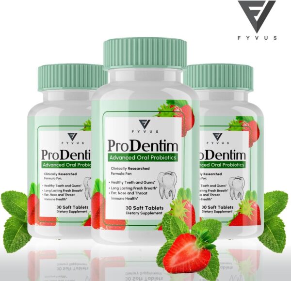 Prodentim Chewable Tablets for Gums and Teeth Oral Probiotics Mouth Bad Breath Treatment Dental Candy Melts, Pro Dentim Soft Dissolvable Chews Advanced Halitosis Mints - Strawberry Flavor (30 Tablets) - Image 2