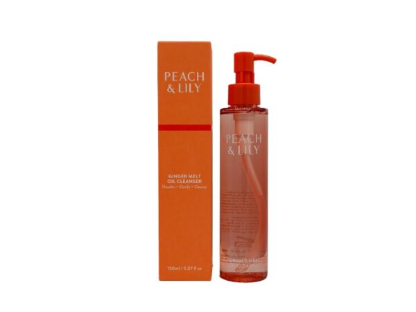 Peach & Lily Ginger Melt Oil Cleanser, Modern, Vegan, Gluten-free, and Cruelty-Free, All Skin Types, Melt and remove all makeup, SPF, excess oil and impurities – within seconds, 5.07 fl.oz.