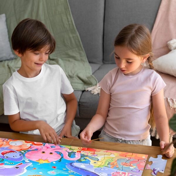 Jumbo Floor Puzzle for Kids Underwater Jigsaw Large Puzzles 48 Piece for Toddler Children Learning Preschool Educational Intellectual Development Toys 3-5 4-8 Years Old Gift for Boys and Girls - Image 3