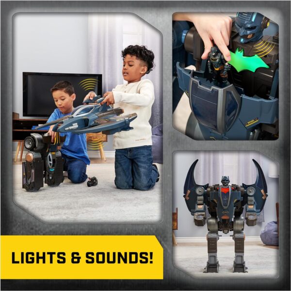 DC Comics Batman, Gotham City Guardian Playset, 4-in-1 Transformation, Batman Figure, Lights & 40+ Sounds, Kids Toy for Boys & Girls Ages 5+ - Image 4