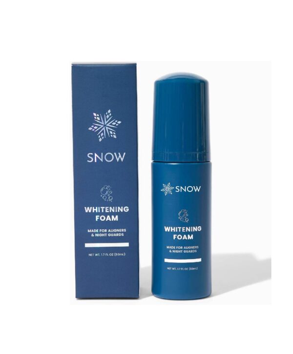 SNOW Teeth Whitening Foam - Gentle Teeth Whitening for Aligners and Night Guards Cloud-Like Spray Foam, Oral Personal Care with Hydroxyapatite and Arginine for The Teeth Enamel, 1.7fl. oz.