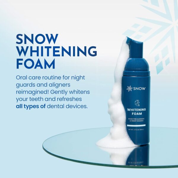 SNOW Teeth Whitening Foam - Gentle Teeth Whitening for Aligners and Night Guards Cloud-Like Spray Foam, Oral Personal Care with Hydroxyapatite and Arginine for The Teeth Enamel, 1.7fl. oz. - Image 3