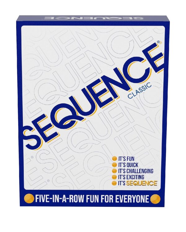 SEQUENCE- Original SEQUENCE Game with Folding Board, Cards and Chips by Jax ( Packaging may Vary ) White, 10.3" x 8.1" x 2.31"