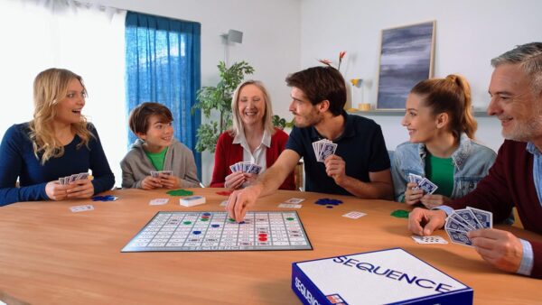 SEQUENCE- Original SEQUENCE Game with Folding Board, Cards and Chips by Jax ( Packaging may Vary ) White, 10.3" x 8.1" x 2.31" - Image 2