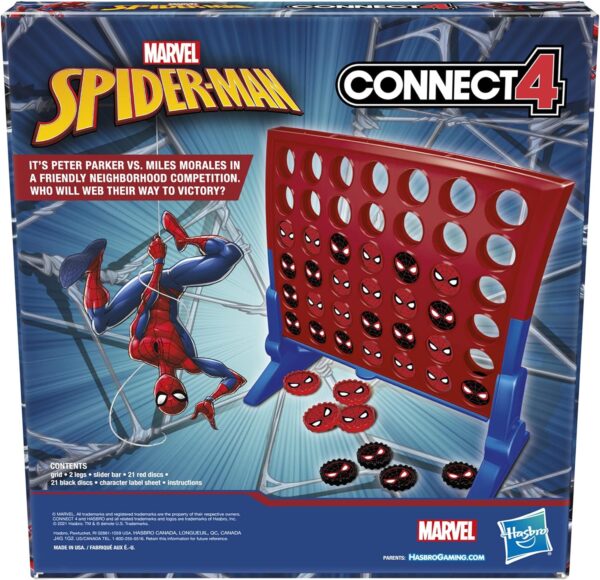 Hasbro Gaming Connect 4 Marvel Spider-Man Edition, Strategy Board Game, 2 Players, Kids Easter Gifts or Basket Stuffers, Ages 6+ (Amazon Exclusive) - Image 3