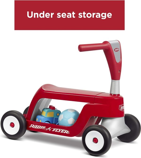 Radio Flyer Scoot 2 Scooter, Toddler Scooter or Ride On, For Ages 1-4, Red Ride On Toy, Large - Image 3