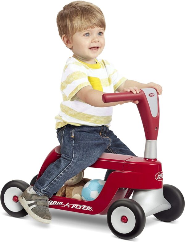 Radio Flyer Scoot 2 Scooter, Toddler Scooter or Ride On, For Ages 1-4, Red Ride On Toy, Large - Image 4